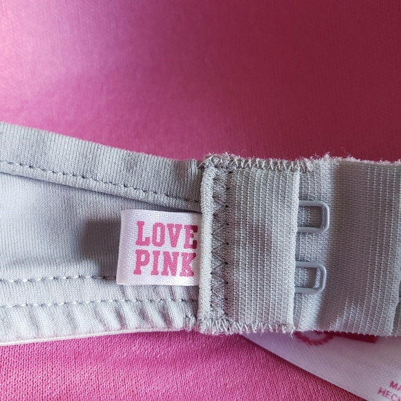 PINK Victoria's Secret t-shirt demi bra gray Size 34B - Picture 3 of 6